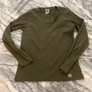 Carhartt Women's Olive Long Sleeve Top